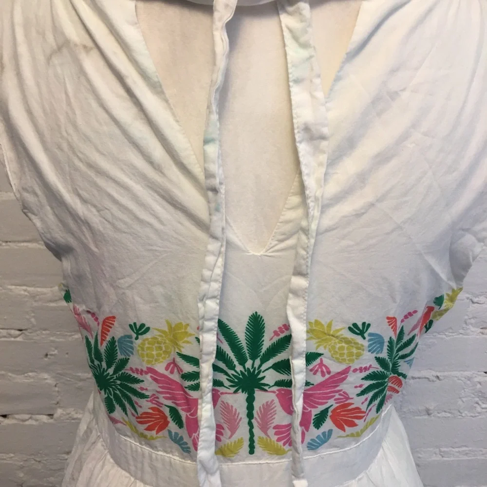 Boden Serena cotton tie neck maxi dress island print size 8 uk 12 - Picture 6 of 12